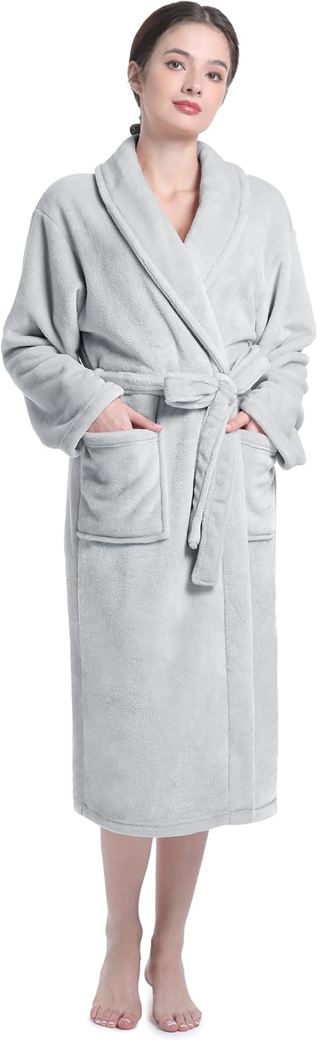 Plush Soft Robes for Women, Premium Fleece Womens Robe Cozy Warm Bathrobe - Image 84