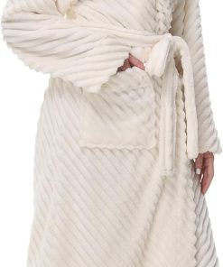 Yurhap Premium Robes for Women - Super Soft Cozy Fleece Womens Robe Plush Long Bathrobe
