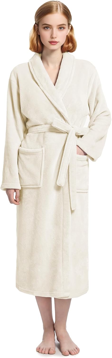 Plush Soft Robes for Women, Premium Fleece Womens Robe Cozy Warm Bathrobe - Image 43