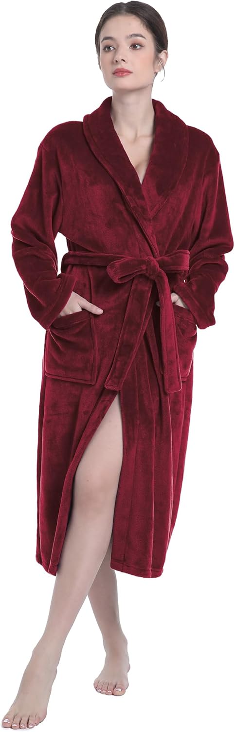 Plush Soft Robes for Women, Premium Fleece Womens Robe Cozy Warm Bathrobe - Image 40