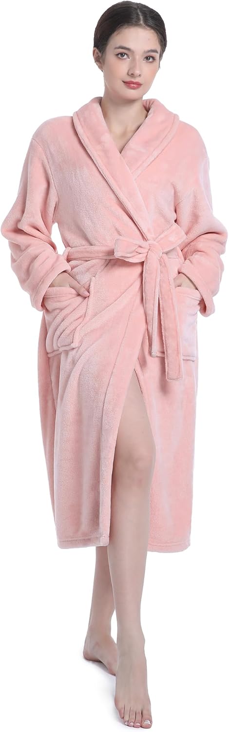 Plush Soft Robes for Women, Premium Fleece Womens Robe Cozy Warm Bathrobe - Image 61