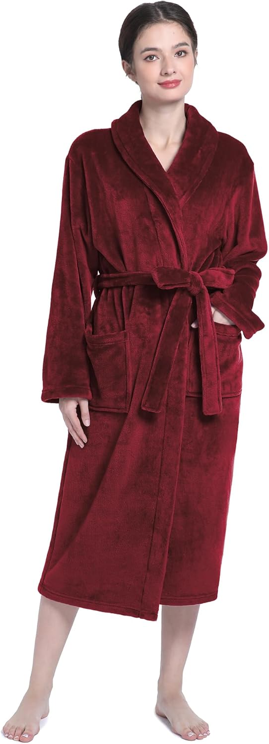 Plush Soft Robes for Women, Premium Fleece Womens Robe Cozy Warm Bathrobe - Image 42
