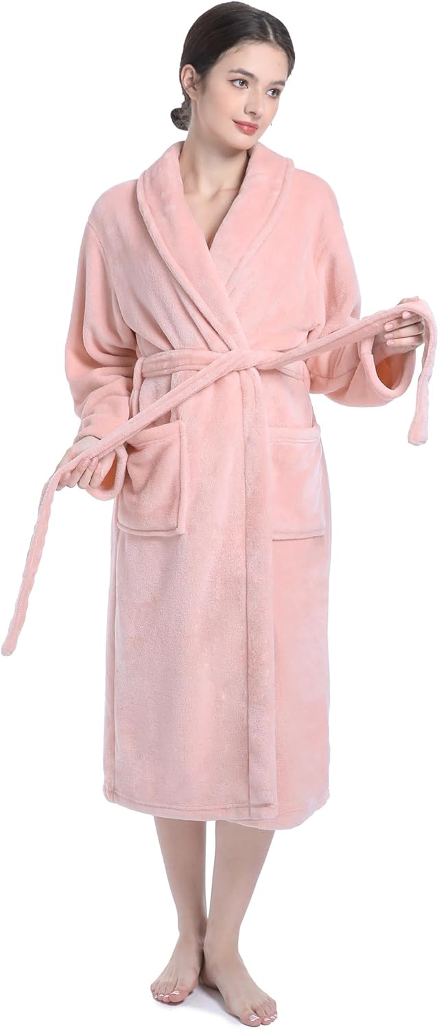 Plush Soft Robes for Women, Premium Fleece Womens Robe Cozy Warm Bathrobe - Image 62