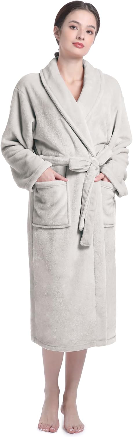 Plush Soft Robes for Women, Premium Fleece Womens Robe Cozy Warm Bathrobe - Image 70