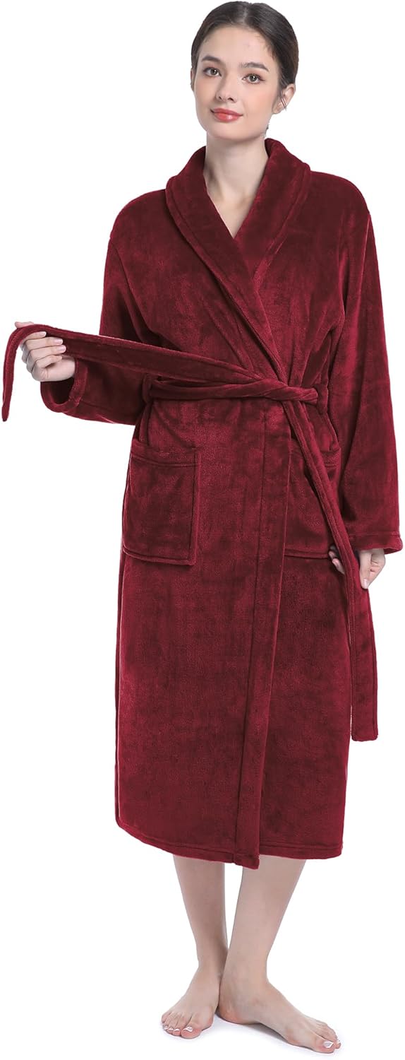 Plush Soft Robes for Women, Premium Fleece Womens Robe Cozy Warm Bathrobe - Image 41