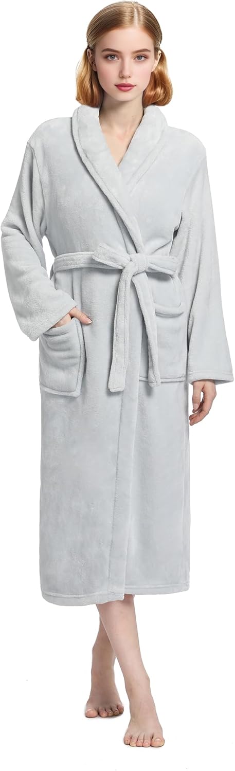 Plush Soft Robes for Women, Premium Fleece Womens Robe Cozy Warm Bathrobe - Image 78