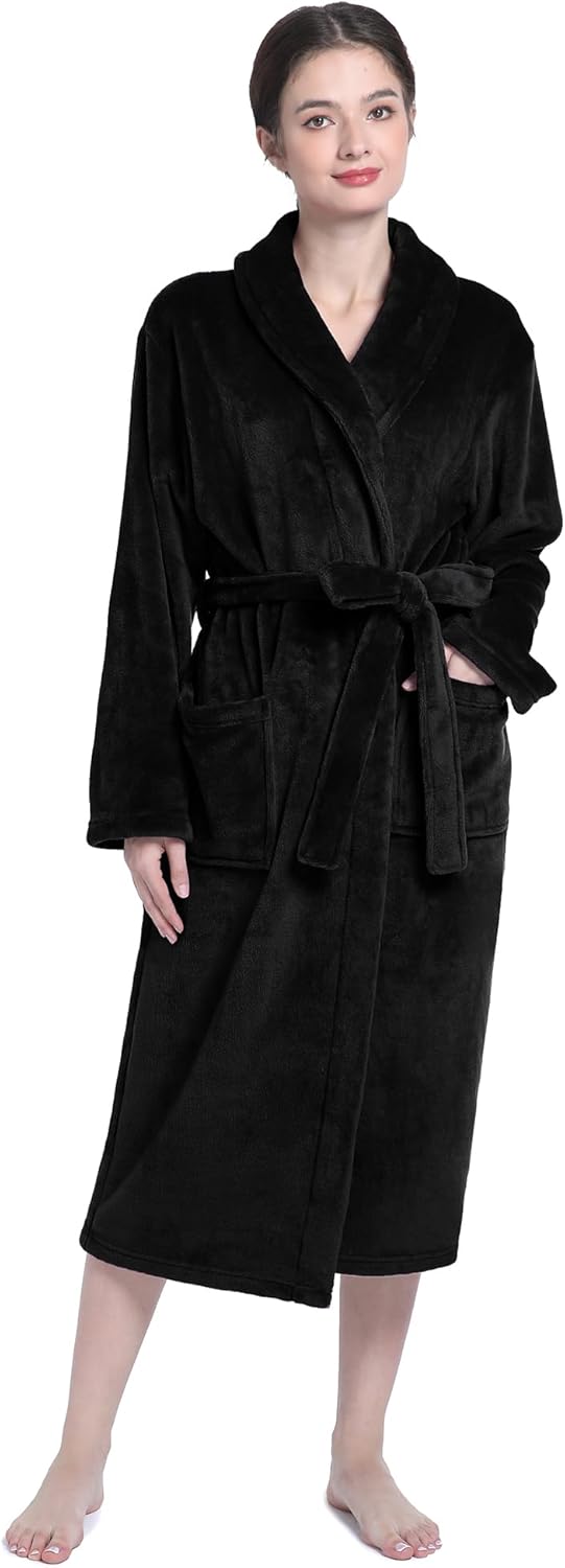 Plush Soft Robes for Women, Premium Fleece Womens Robe Cozy Warm Bathrobe - Image 56