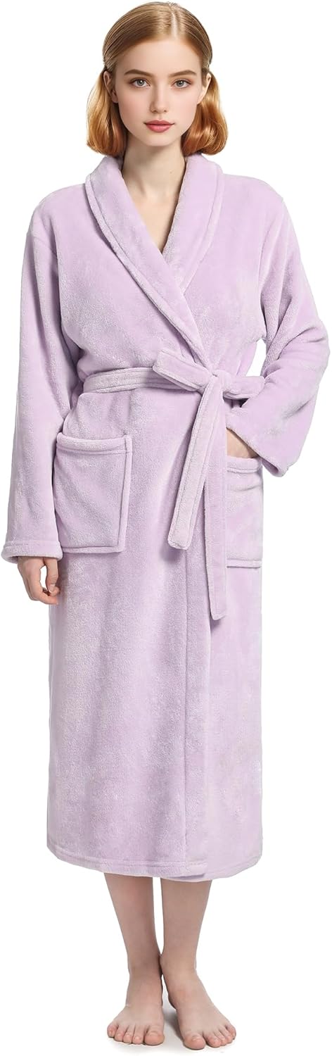 Plush Soft Robes for Women, Premium Fleece Womens Robe Cozy Warm Bathrobe - Image 22