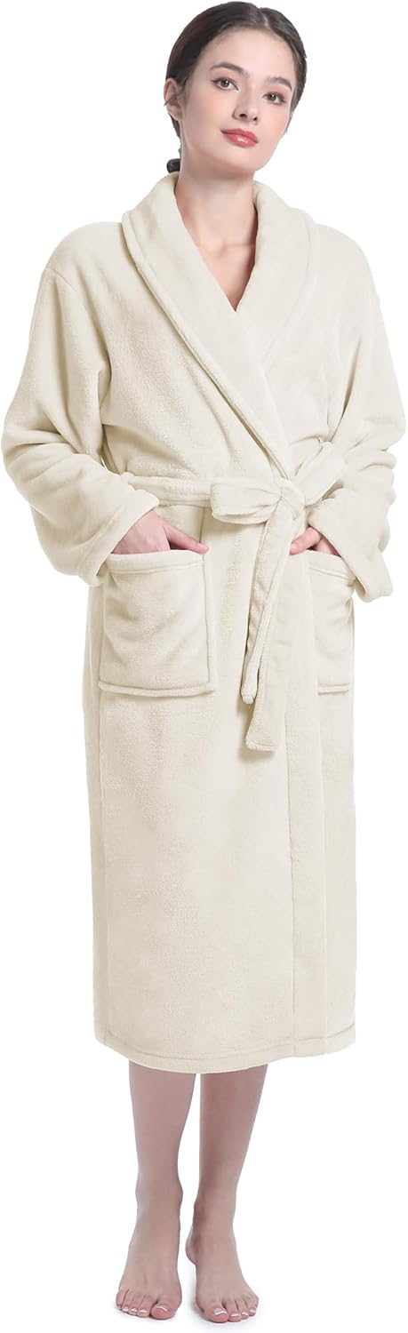 Plush Soft Robes for Women, Premium Fleece Womens Robe Cozy Warm Bathrobe - Image 49
