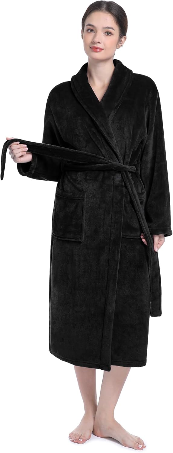Plush Soft Robes for Women, Premium Fleece Womens Robe Cozy Warm Bathrobe - Image 55