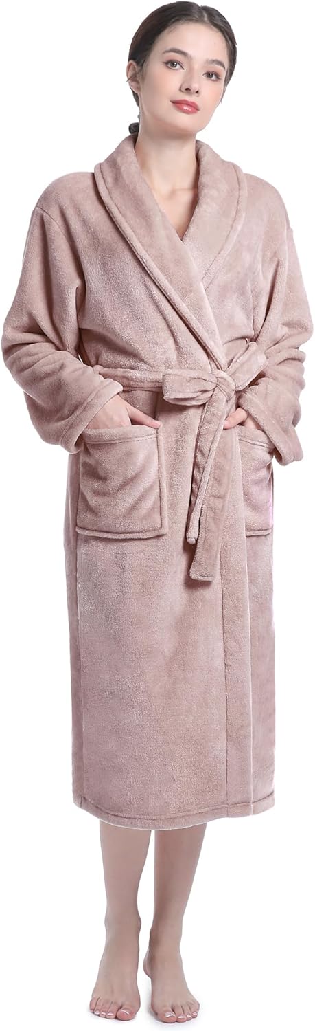 Plush Soft Robes for Women, Premium Fleece Womens Robe Cozy Warm Bathrobe - Image 21