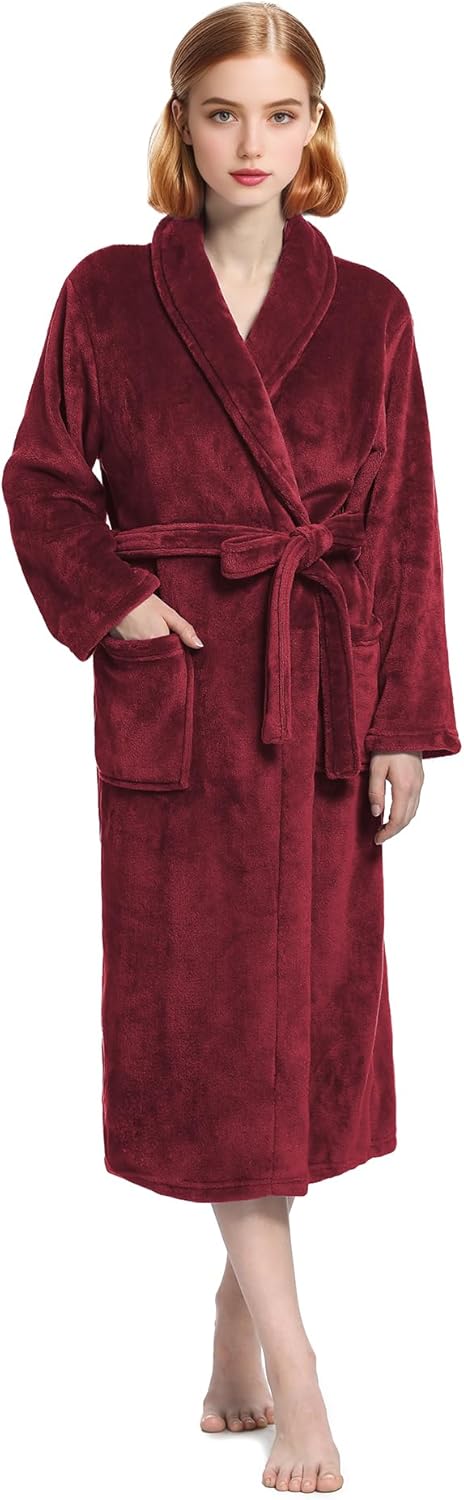 Plush Soft Robes for Women, Premium Fleece Womens Robe Cozy Warm Bathrobe - Image 36
