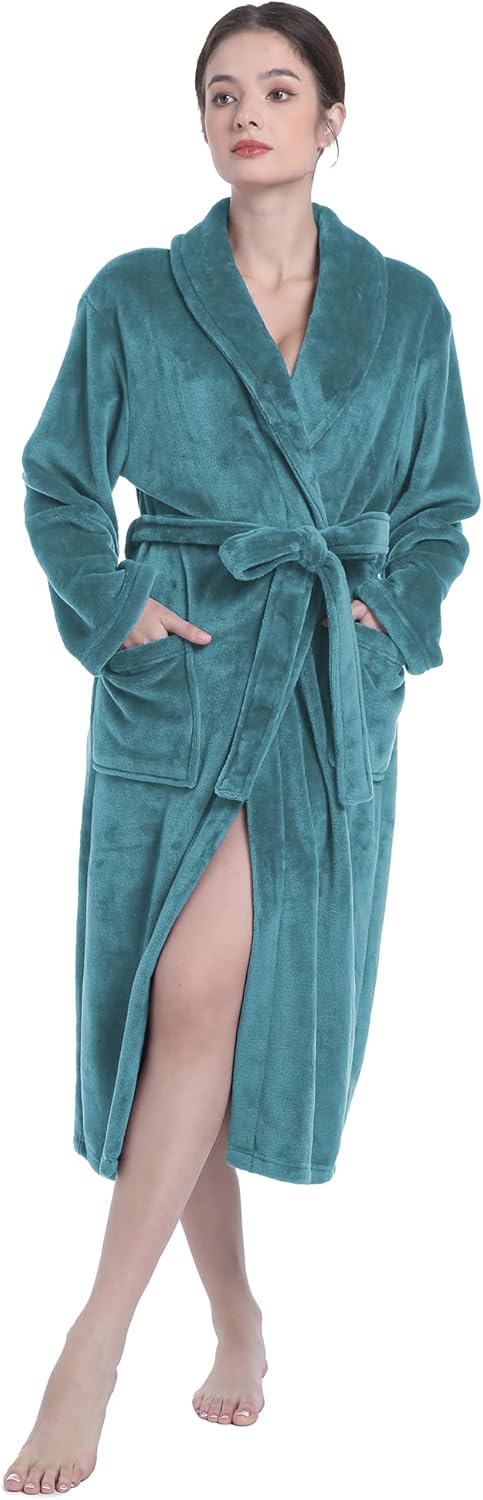 Plush Soft Robes for Women, Premium Fleece Womens Robe Cozy Warm Bathrobe - Image 75
