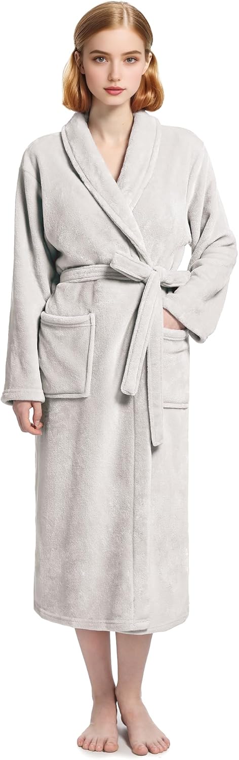 Plush Soft Robes for Women, Premium Fleece Womens Robe Cozy Warm Bathrobe - Image 64