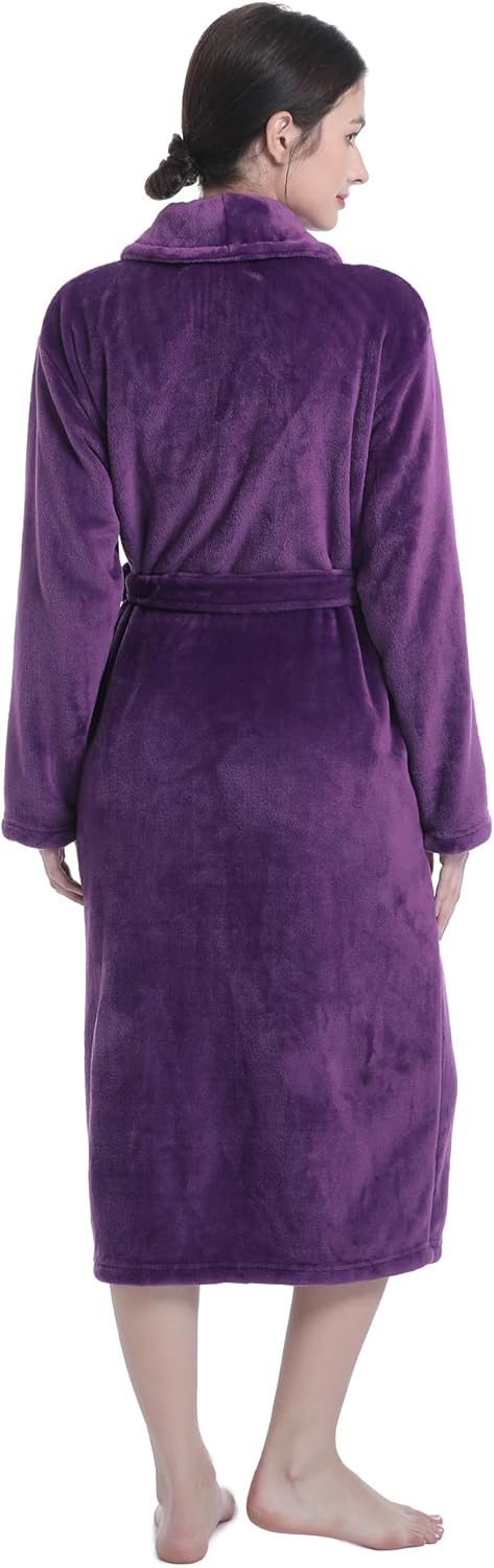 Plush Soft Robes for Women, Premium Fleece Womens Robe Cozy Warm Bathrobe - Image 30
