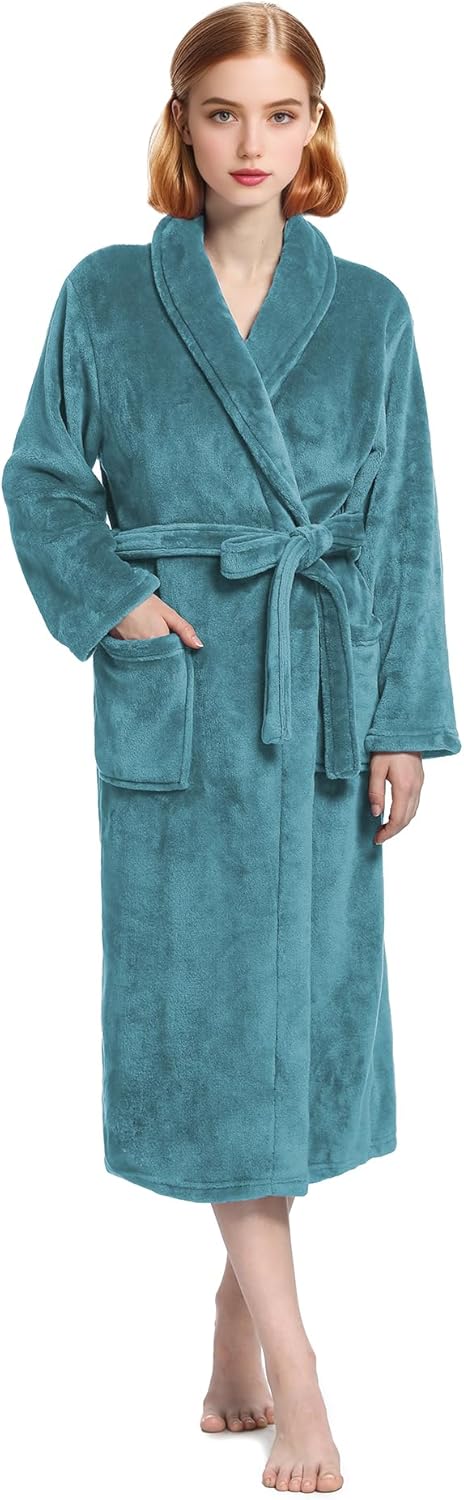 Plush Soft Robes for Women, Premium Fleece Womens Robe Cozy Warm Bathrobe - Image 71