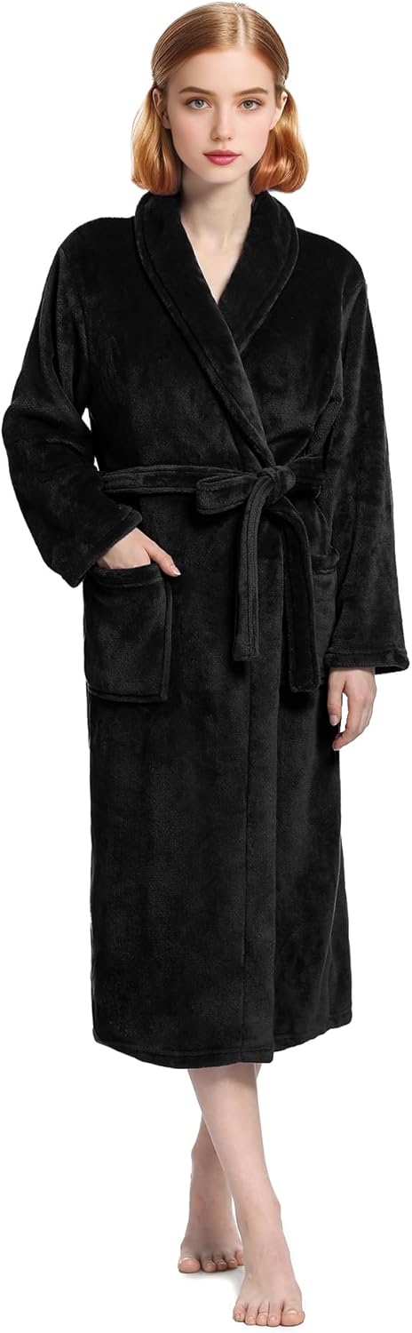 Plush Soft Robes for Women, Premium Fleece Womens Robe Cozy Warm Bathrobe - Image 50