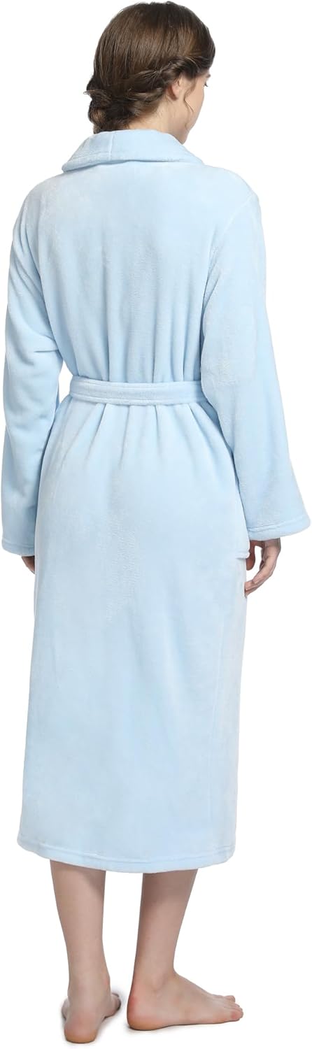 Plush Soft Robes for Women, Premium Fleece Womens Robe Cozy Warm Bathrobe - Image 2