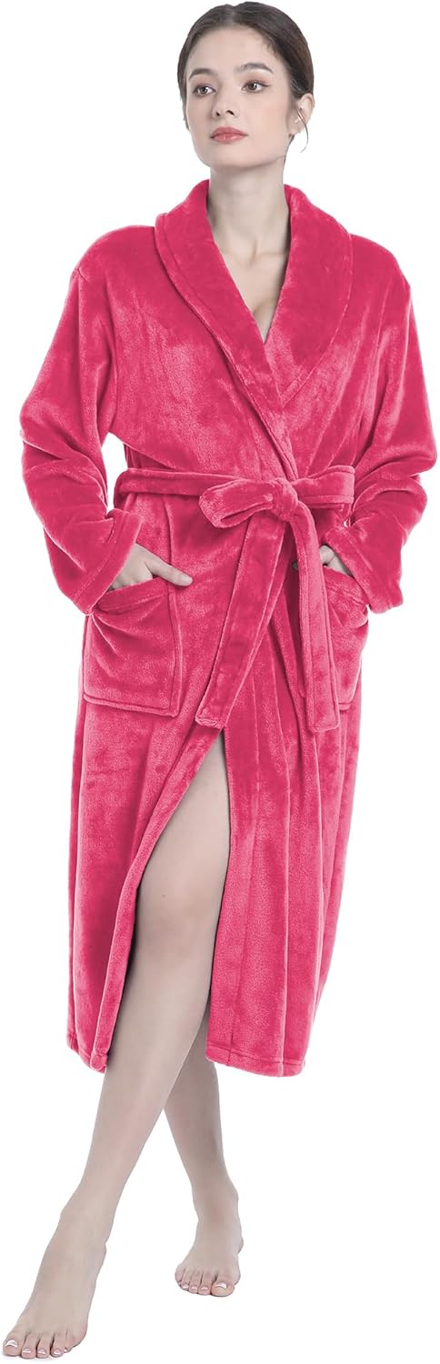 Plush Soft Robes for Women, Premium Fleece Womens Robe Cozy Warm Bathrobe - Image 12