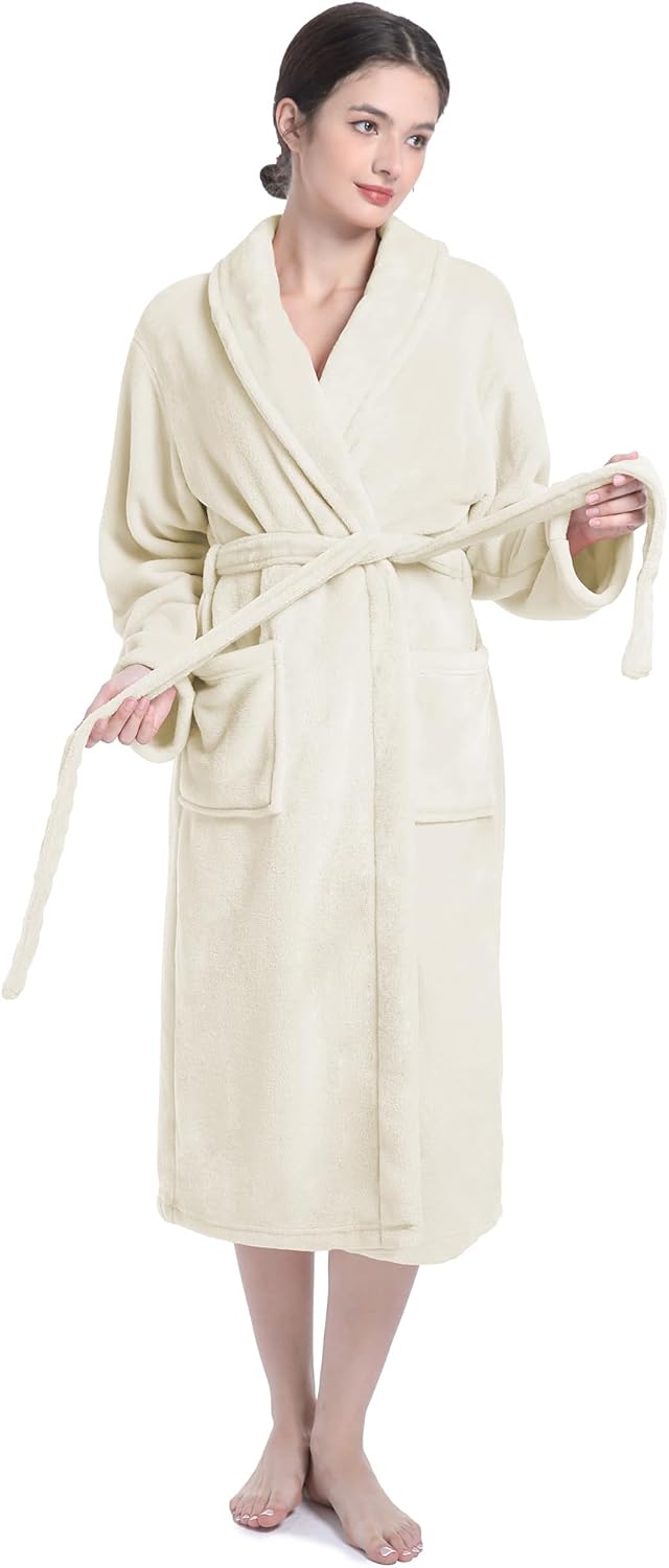 Plush Soft Robes for Women, Premium Fleece Womens Robe Cozy Warm Bathrobe - Image 48