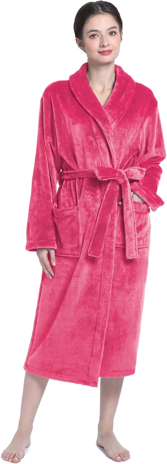Plush Soft Robes for Women, Premium Fleece Womens Robe Cozy Warm Bathrobe - Image 14