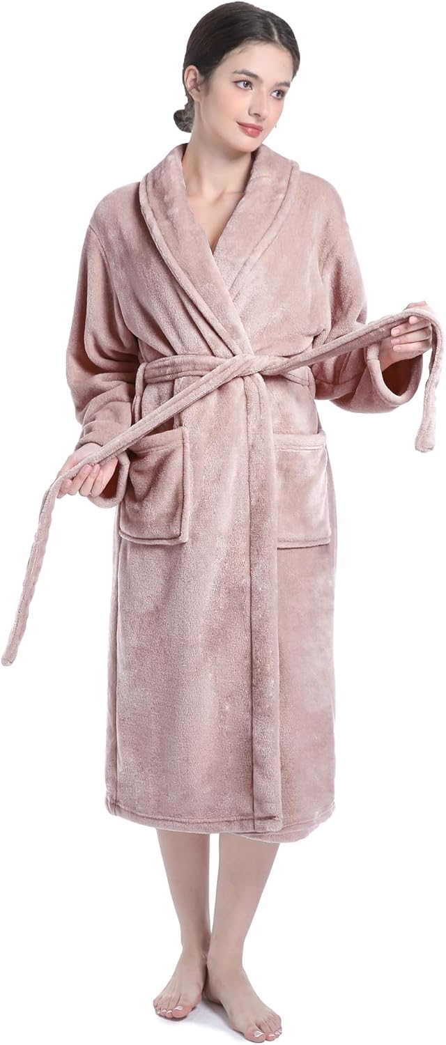 Plush Soft Robes for Women, Premium Fleece Womens Robe Cozy Warm Bathrobe - Image 20