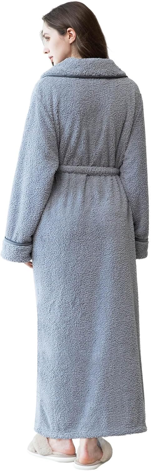 Hellomamma Long Bath Robe for Womens Plush Soft Fleece Bathrobes Nightgown Ladies Pajamas Sleepwear Housecoat - Image 78