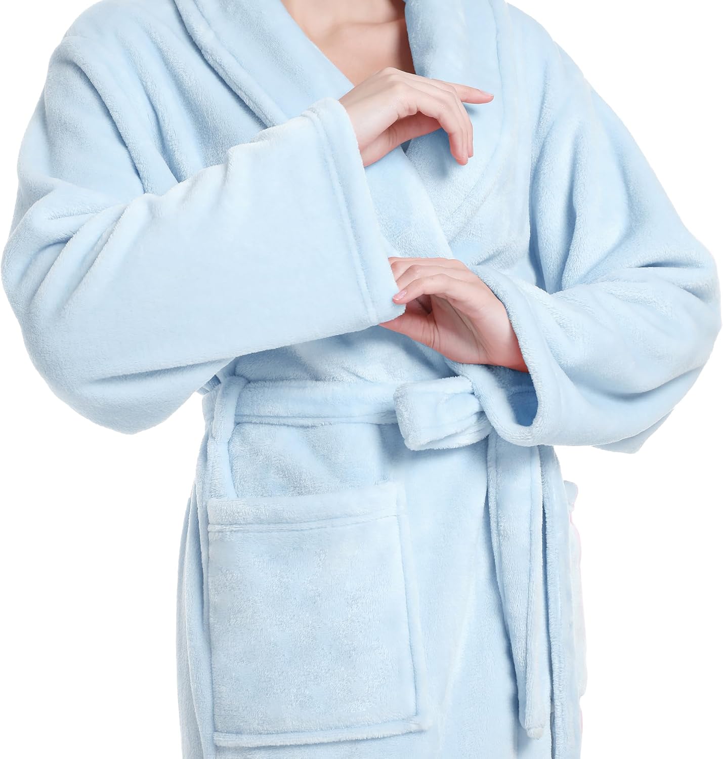 Plush Soft Robes for Women, Premium Fleece Womens Robe Cozy Warm Bathrobe - Image 3
