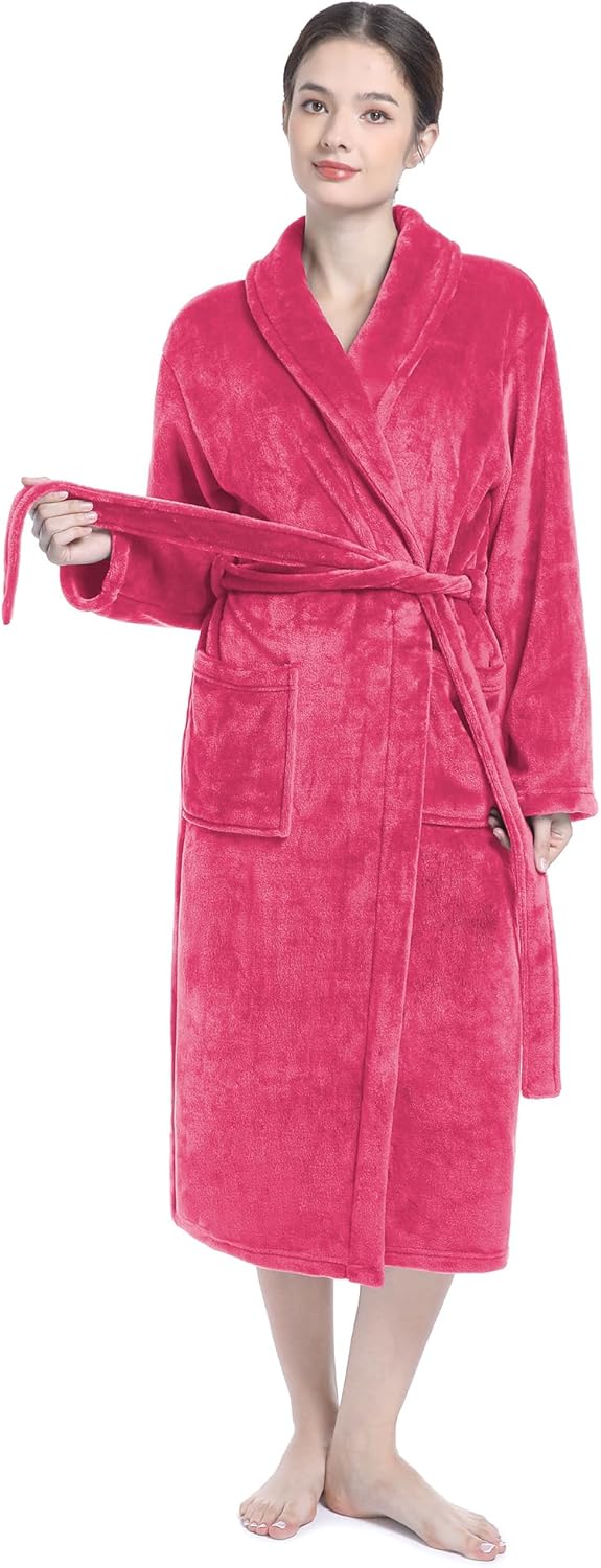Plush Soft Robes for Women, Premium Fleece Womens Robe Cozy Warm Bathrobe - Image 13