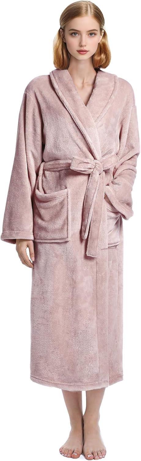 Plush Soft Robes for Women, Premium Fleece Womens Robe Cozy Warm Bathrobe - Image 15
