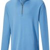 Quarter Zip Pullover Men Performance Moisture Wicking Heather Golf Pullover Sports 1/4 Zip Pullover Mens Sweatshirt