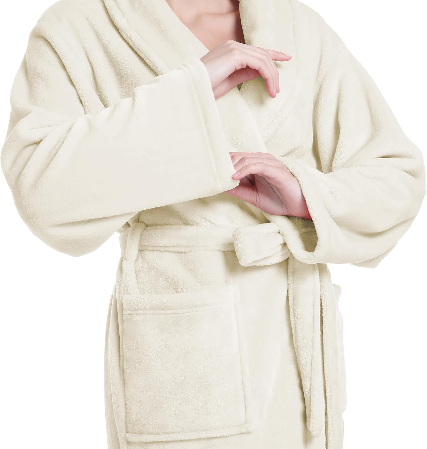 Plush Soft Robes for Women, Premium Fleece Womens Robe Cozy Warm Bathrobe - Image 45