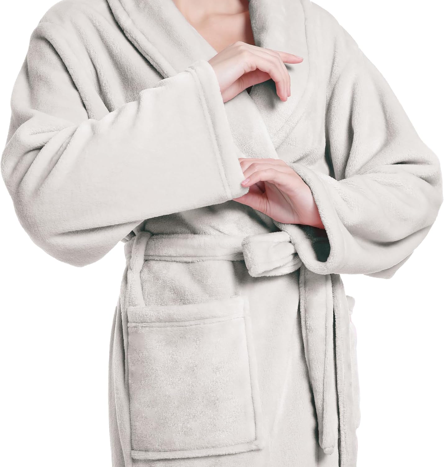 Plush Soft Robes for Women, Premium Fleece Womens Robe Cozy Warm Bathrobe - Image 66