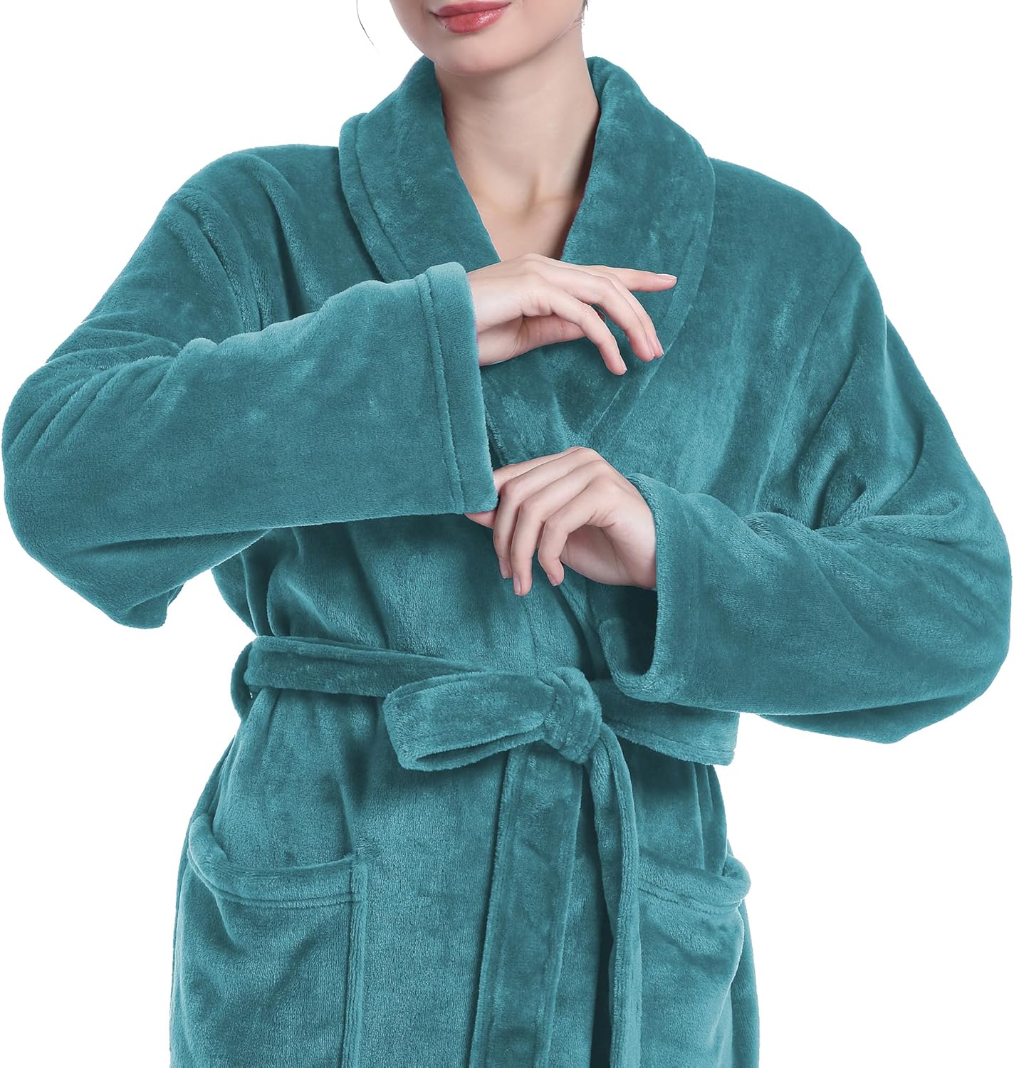 Plush Soft Robes for Women, Premium Fleece Womens Robe Cozy Warm Bathrobe - Image 73