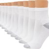 Hanes Women's Ankle, Moisture-Wicking Socks for Women, Cushioned Athletic Ankle Socks, 10-Pack