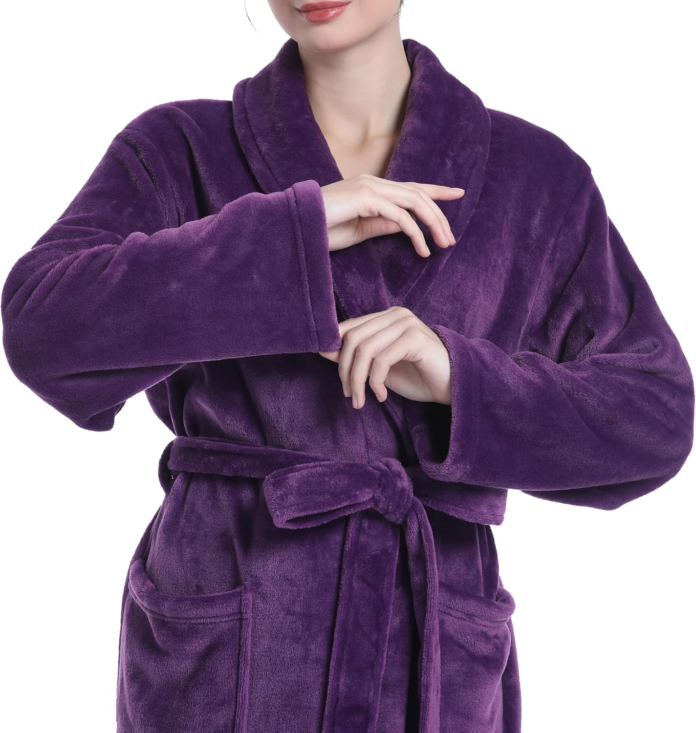 Plush Soft Robes for Women, Premium Fleece Womens Robe Cozy Warm Bathrobe - Image 31