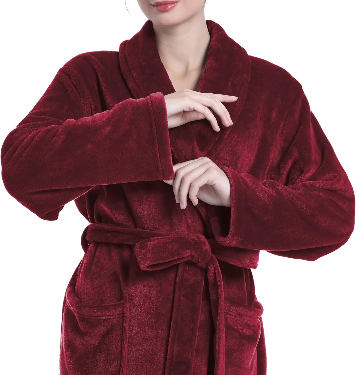 Plush Soft Robes for Women, Premium Fleece Womens Robe Cozy Warm Bathrobe - Image 38