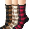 BomKinta Fuzzy Socks Women - Winter House Slipper Sock - Cozy Thick Warm Sleeping Socks Size 5-10