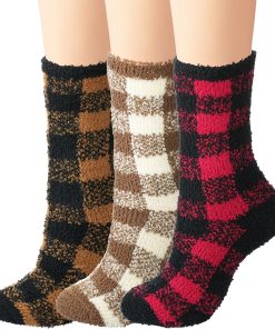 BomKinta Fuzzy Socks Women - Winter House Slipper Sock - Cozy Thick Warm Sleeping Socks Size 5-10