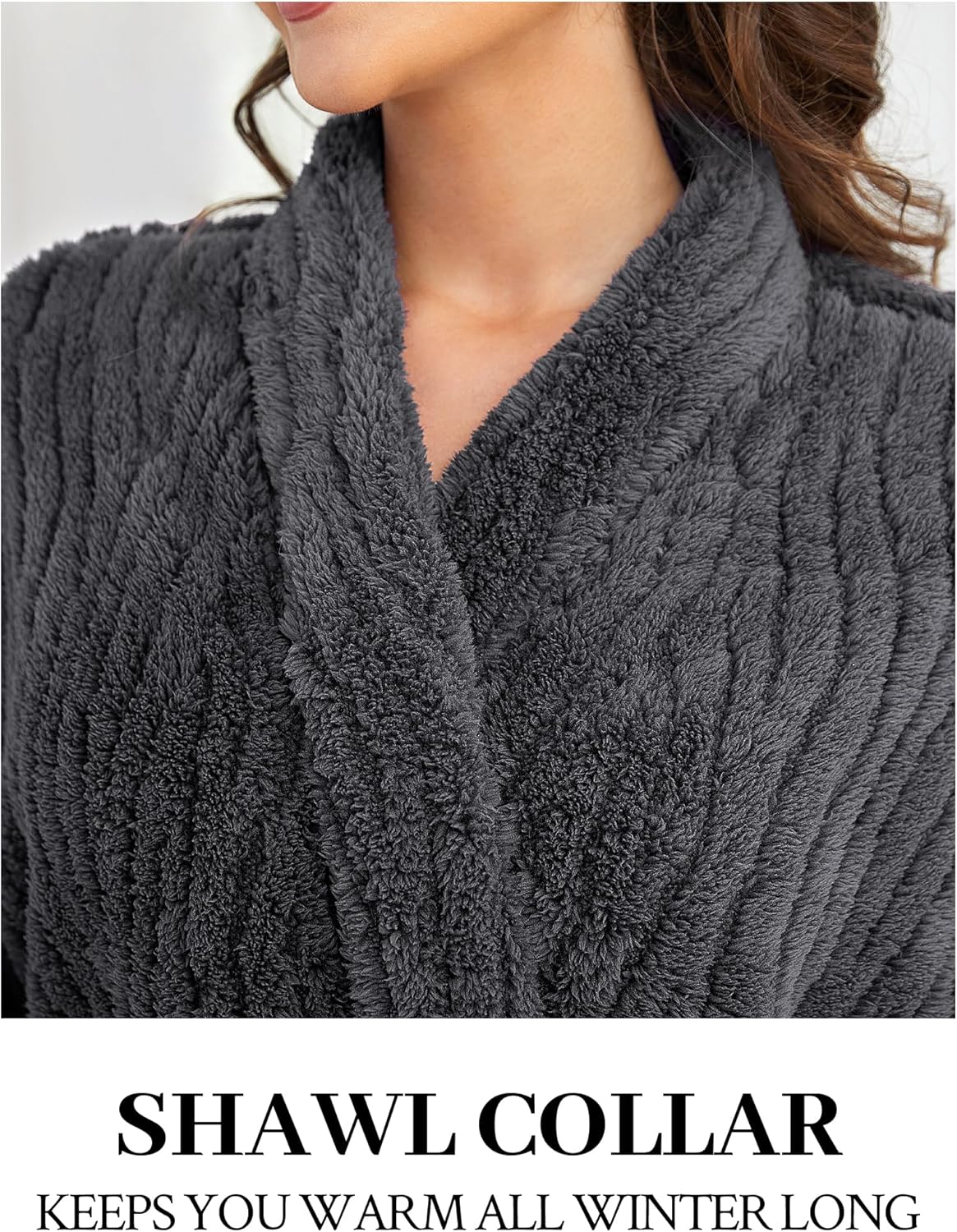 Hellomamma Long Bath Robe for Womens Plush Soft Fleece Bathrobes Nightgown Ladies Pajamas Sleepwear Housecoat - Image 29